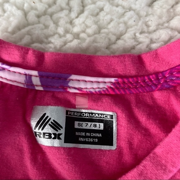 Girls RBX Performance Graphic Sunshine Vibes Tank Top Pink 7 / 8 - Picture 4 of 5